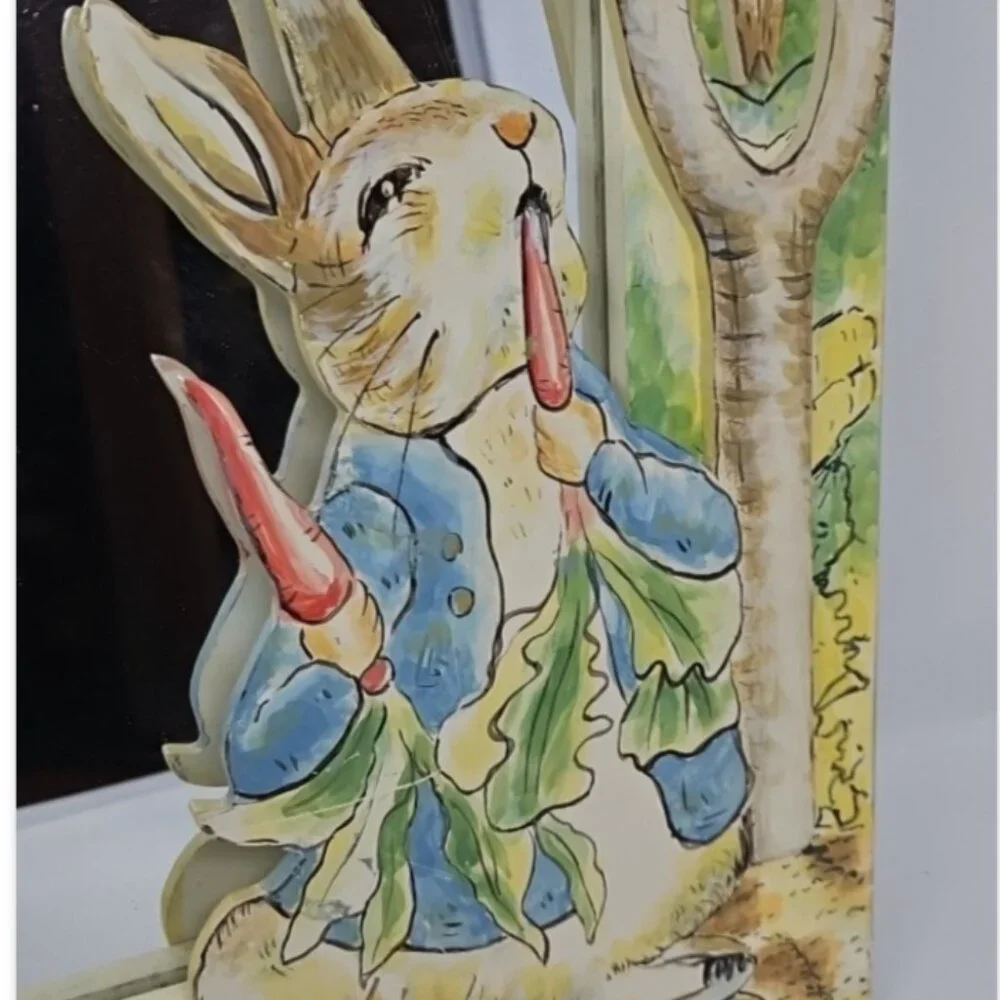 Vintage 1998 Peter Rabbit Nursery Wall Mirror Beatrix Potter Border Fine Arts
